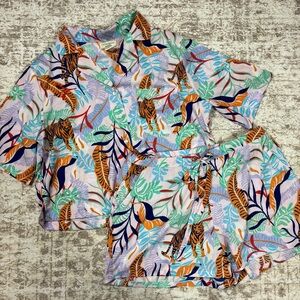 Cynthia Rowley Tiger Jungle Novelty Print Pajamas Size S